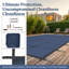 Housse de piscine résistante aux intempéries avec trousse de quincaillerie complète - essentiels pour patio et pelouse-126157778-126157776
