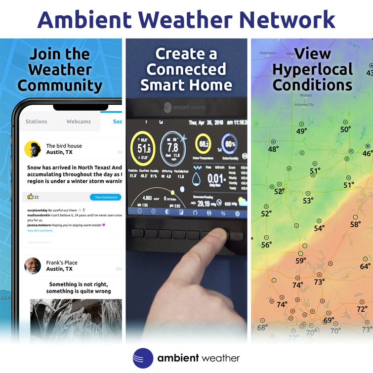 Ambient Weather 8'' Wireless Outdoor Weather Station