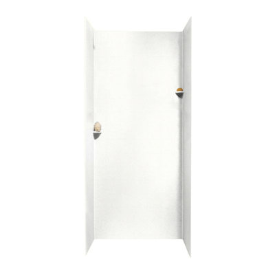 Paroi de douche à trois panneaux 96 "x 36" x 36 "Solid Surface