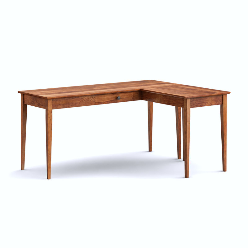 Bureau d'écriture Malani, 29.75" H x 64.25" W x 50" D, Pacanier doré