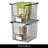 Stackable Wire Pantry Basket with Label Plate - Kitchen Storage Bins with Handles for Fruits and Vegetables
