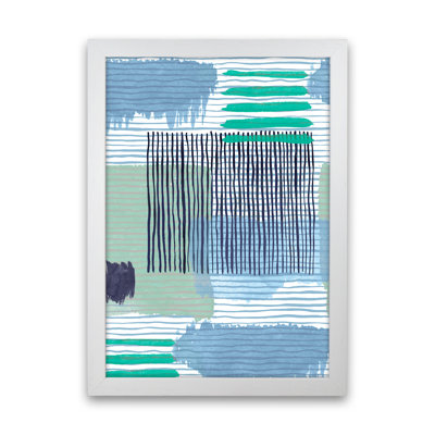 Abstract Striped Geo Green - Print