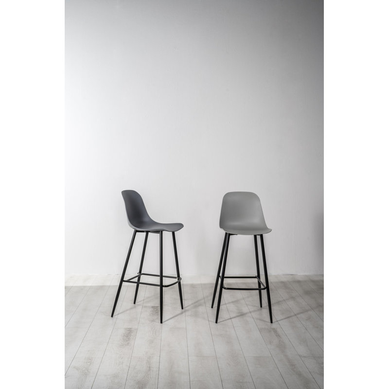 Paderborn Counter Stool with Metal Frame, Grey