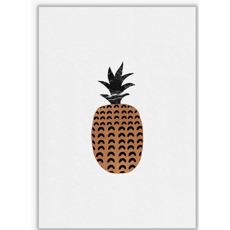 Pineapple Fruit Illustration - Print, No Frame, 60 cm H x 42 cm W x 1 cm D