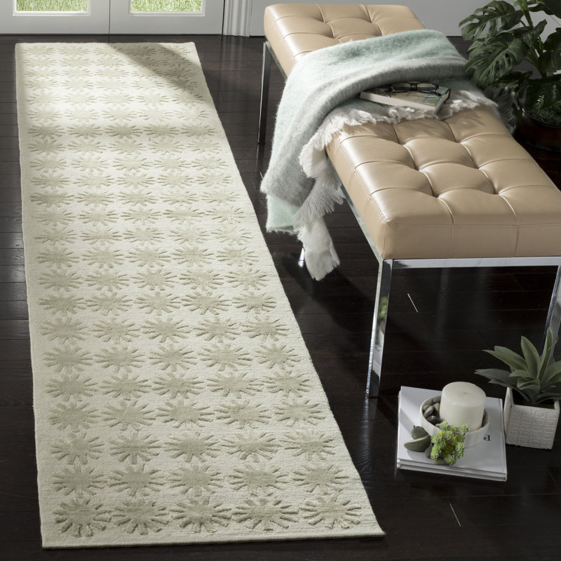 Tapis en soie et laine Martha Stewart, Tapis de couloir 2 pi 3 po x 10 pi