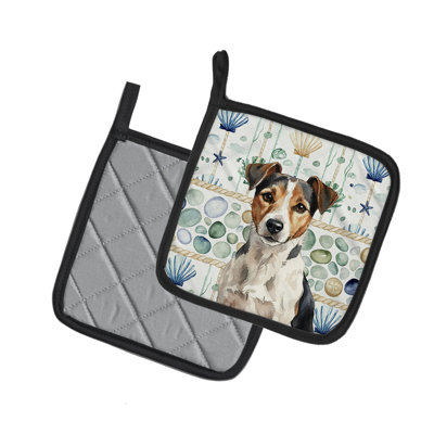 Paire de poignées tricolores Russell Terrier