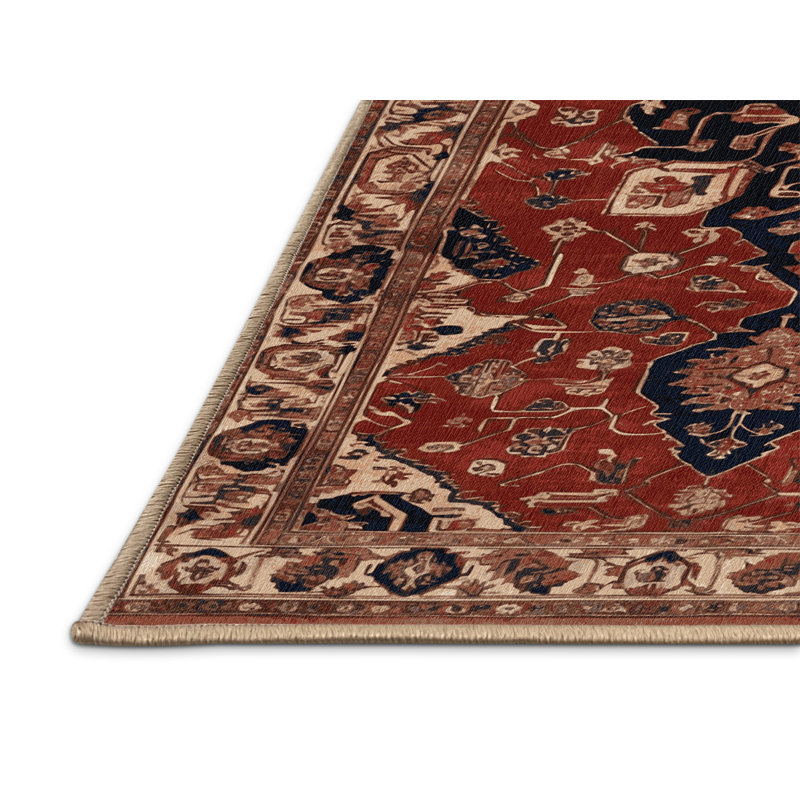 Tapis brun lavable à la machine, Rectangulaire 3 pi x 5 pi