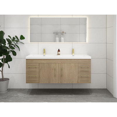 Meuble-lavabo mural double 59 po Romer