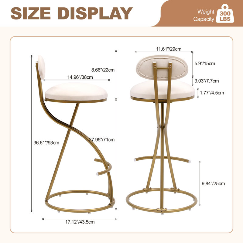 Ensemble de tabourets de bar Modern Modern, 2