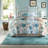 Luxurious Aqua Cotton Bedding Sets, Coastal Style For Home