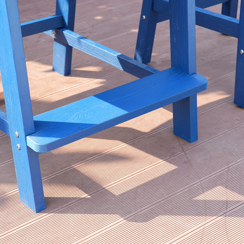 Chaise d'extérieur résistante aux intempéries Sandra, Bleu marine