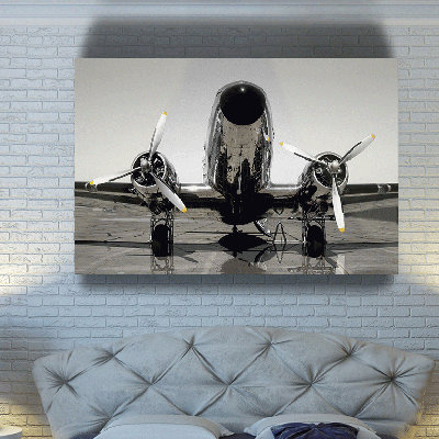 « the 60 », reproduction de photo sur toile en noir/argenté musée quality