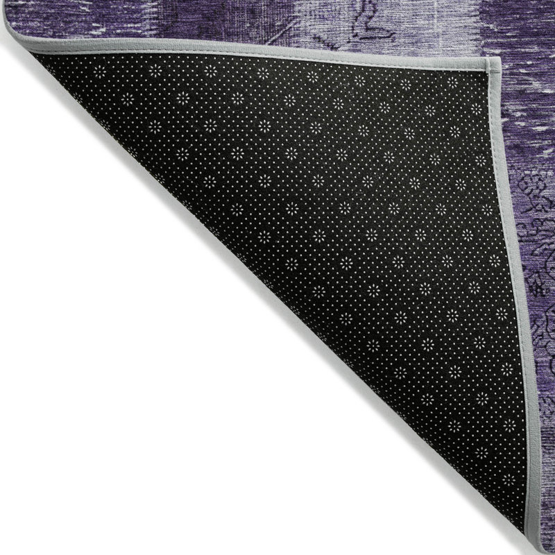 Tapis intérieur lavable 9 pi x 12 pi mauve aubergine et lavande