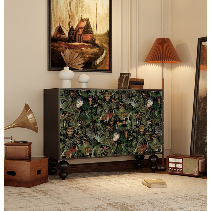 Armoire d'appoint moderne et simple en bois massif
