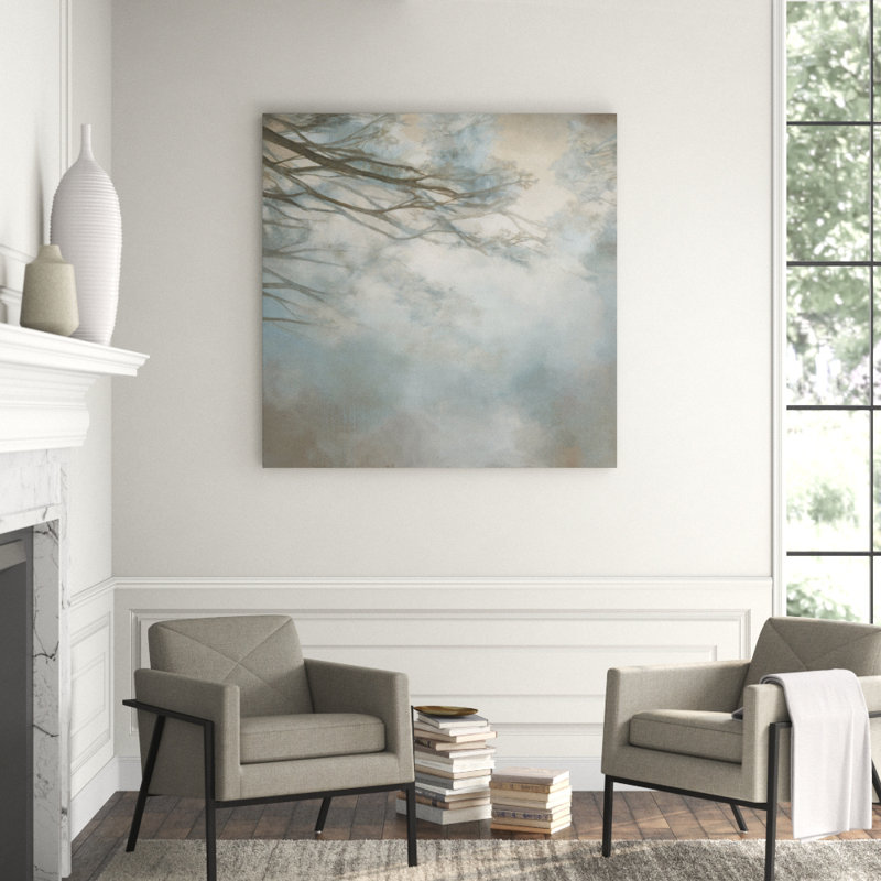 Rising Dawn Print by Barclay Butera, Image Brush Gel, 47" H x 47" W x 1.5" D