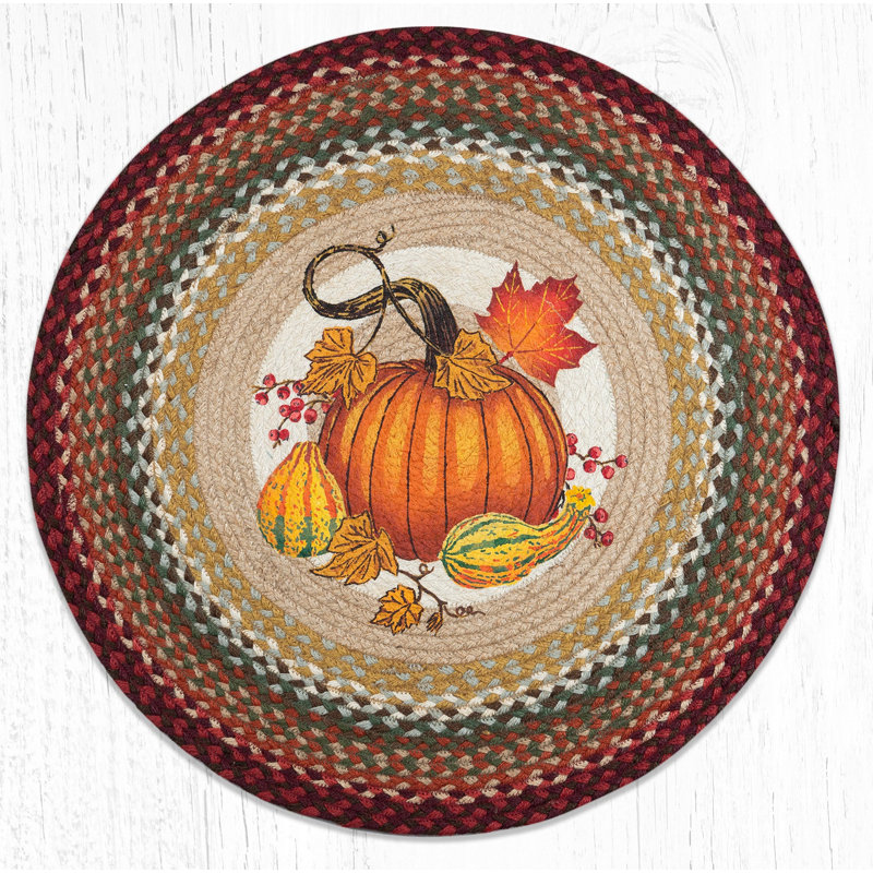  RP-417 Autumn Pumpkin Round Patch 27"x27"