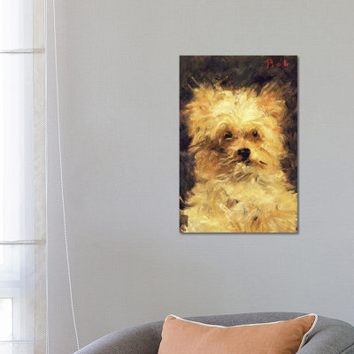 Head Of A Dog - "Bob", 1876 by Edouard Manet - Wrapped Canvas Painting