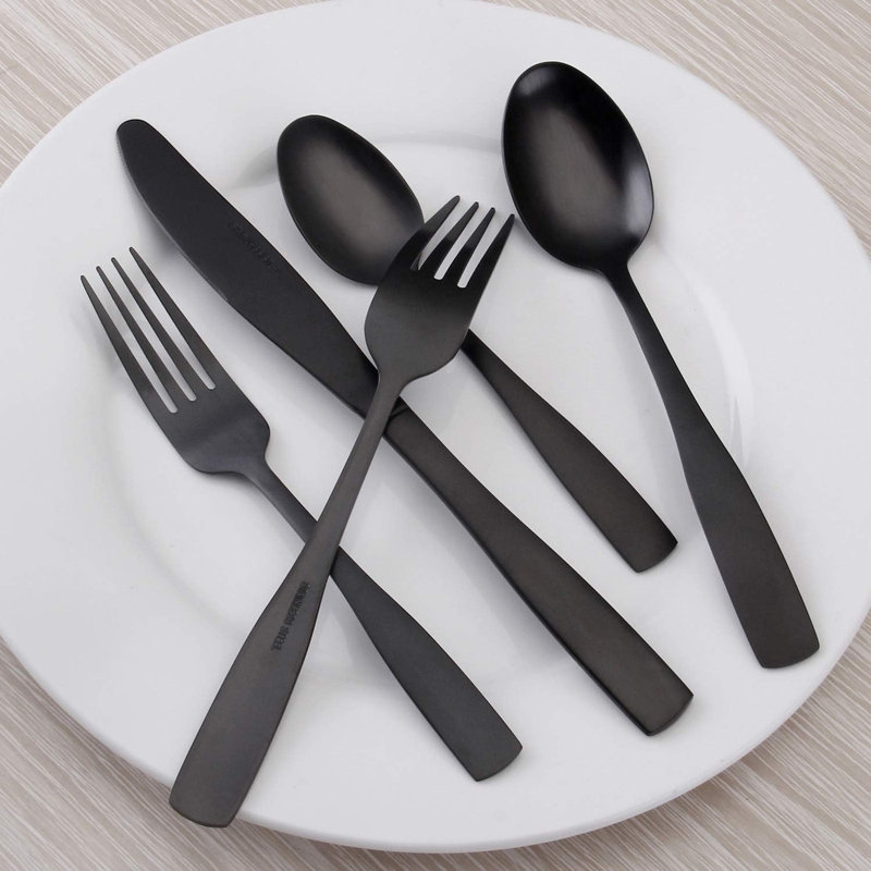 Matte Black Silverware Set