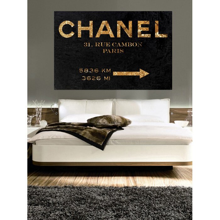 Oliver Gal Fashion And Glam Couture Road Sign Night, Glam Gold On Canvas  Print & Reviews