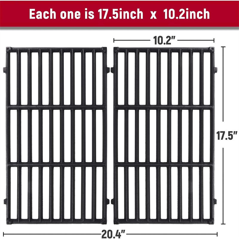 Ensemble d'outils antiadhésifs en fonte, H 0,5 po x l 17,5 po x P 10,2 po