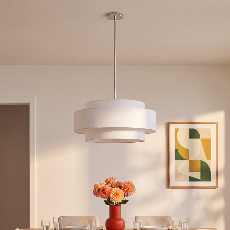 Eline 3 - Light Dimmable Drum Chandelier