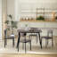 Nitesh - Rustic Brown 4 Person Dining Set - Kitchen Table and Chairs, Metal Frame