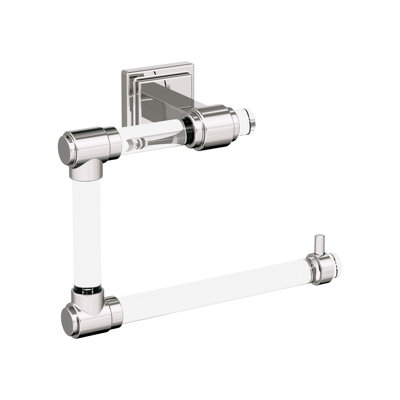 Anneau à serviettes Glacio transparent / nickel poli