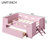 Wood Full Size Platform Bed, Safety Guardrail & Large Storage Drawer, Solid Pine Wood Frame, No Box Spring Needed, Multi-Functional Kids Bed for Bedroom-242750866-242750864