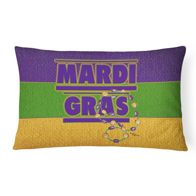 Coussin décoratif intérieur/extérieur mardi gras