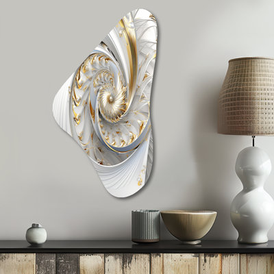 Reynold - Fractals Boomerang Shape Asymmetric Metal, art mural
