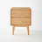Fjord 19.7"H Low & Narrow Solid Oak Nightstand-518855725-503464080-299325384