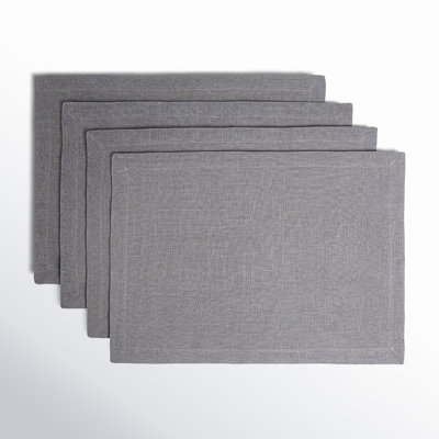 Over&Back 100% Linen Woven Placemats, Set of 4