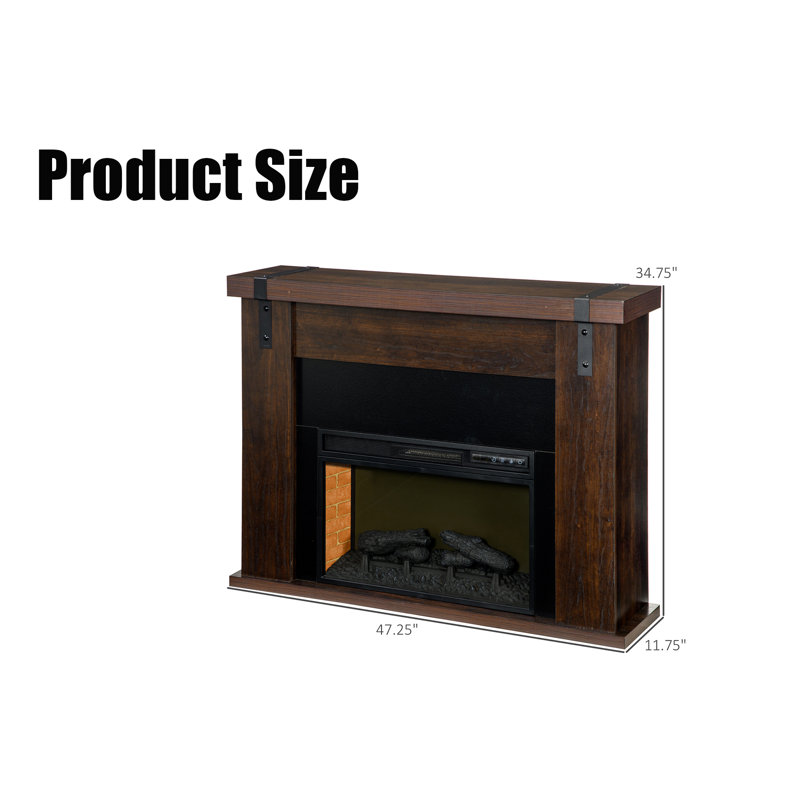 Foyer électrique 35 "avec manteau de cheminée
