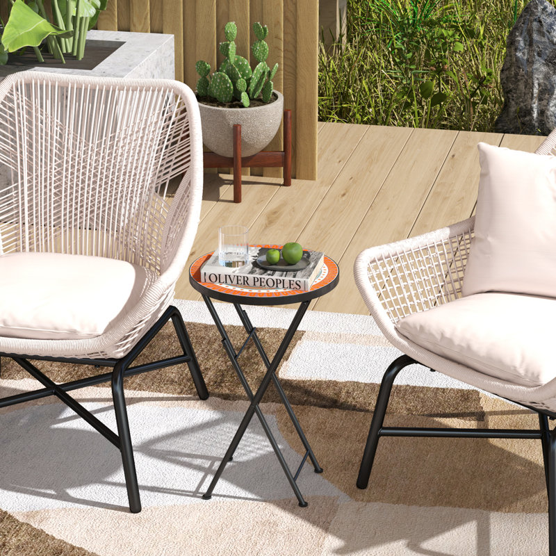 Round 35Cm L Outdoor Side Table
