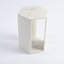 Table d'appoint hexagonale en marbre naturel blanc-364920326