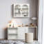 Armoire murale moderne à deux portes avec rangement à trois niveaux