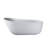 67-Inch Solid Surface Stone Resin Oval Shape Soaking Bathtub With Overflow For The Bathroom