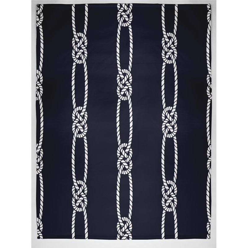 Maxwellton Plain Weave / Muslin Throw Blanket, Navy