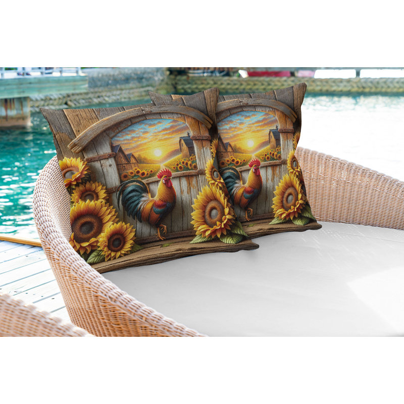 Fabric Reversible Throw Pillow, 20"H x 20"W, Square