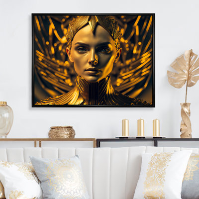 «Futuristic Golden Goddess II», reproduction sur toile