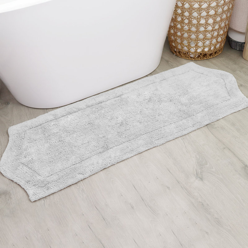 Tapis pour salle de bain Morissette, L 22 po x L 60 po, Gris clair
