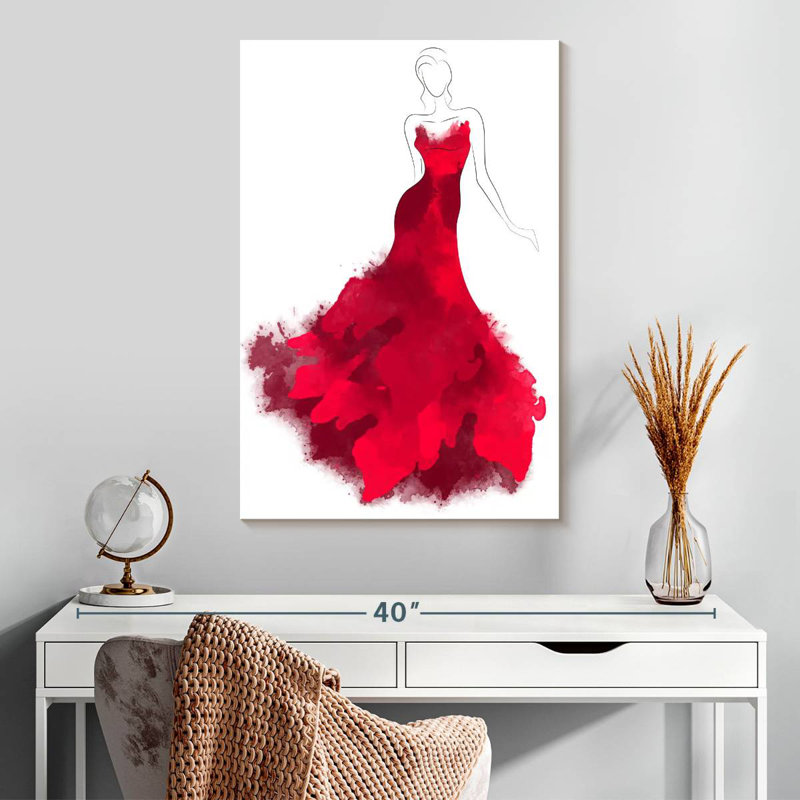 Robe rouge Sh Shurworth, H 30 po x l 20 po