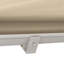 Auvent rétractable manuel pour abri de jardin 6 pi avec abat-jour de patio en aluminium robuste et blanc crème