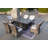 Moda 70 In. X 39 In. X 27 In. Rectangular Wicker Outdoor Gas Fire Pits Table With 6-Chairs-1287794474
