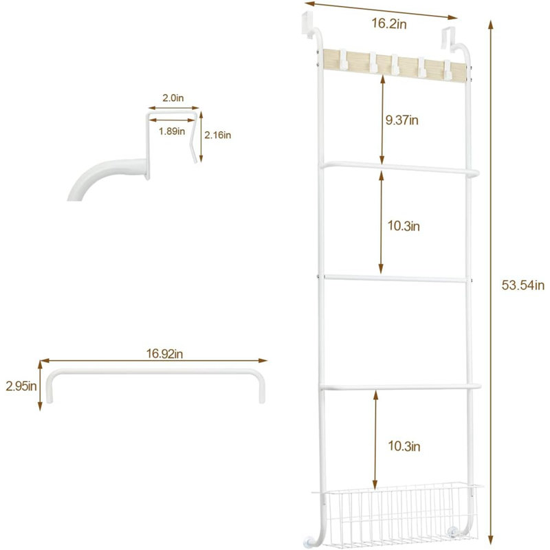 Malikai Cabinet Door Organizer, White