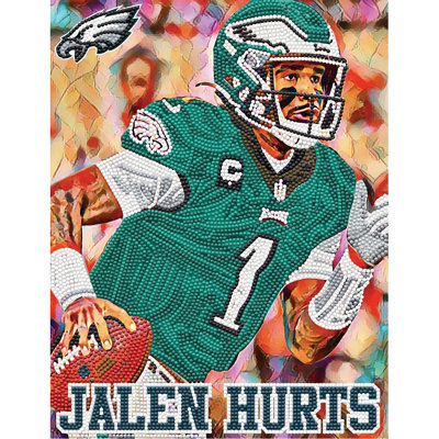 NFL-PA PHILADELPHIA EAGLES JALEN HURTS DIAMOND PAINTING CRAFT KIT