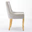 Chaises de salle à manger en chenille de style moderne avec pieds courbés plaqués or et garniture de rivet-2102513893