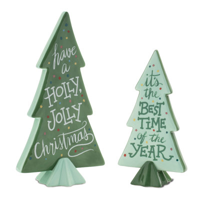 Ceramic Christmas Sentiment Pine Tree