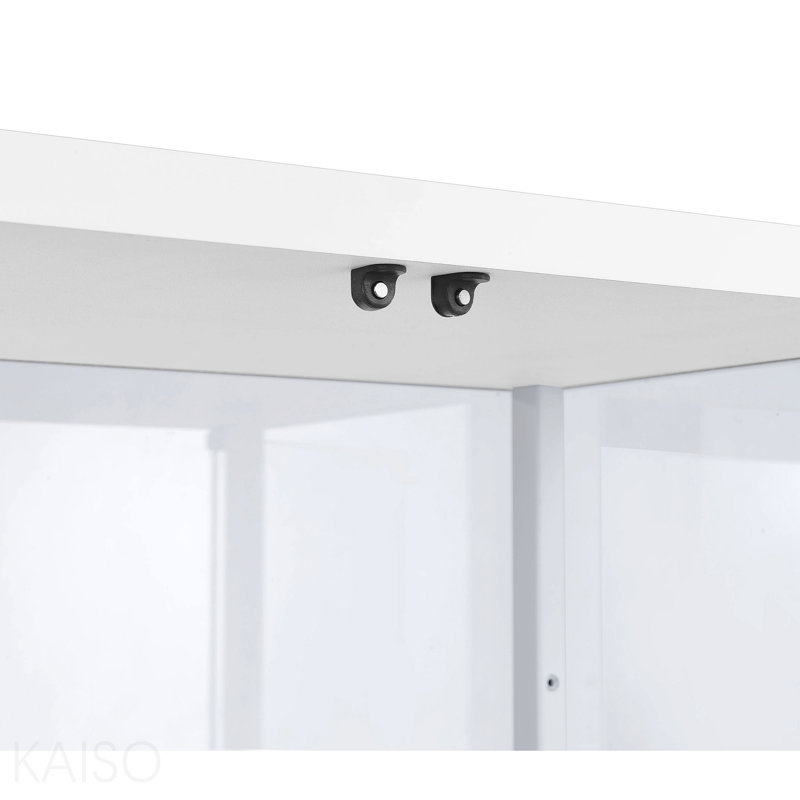 White 4-Shelf Curio Cabinet