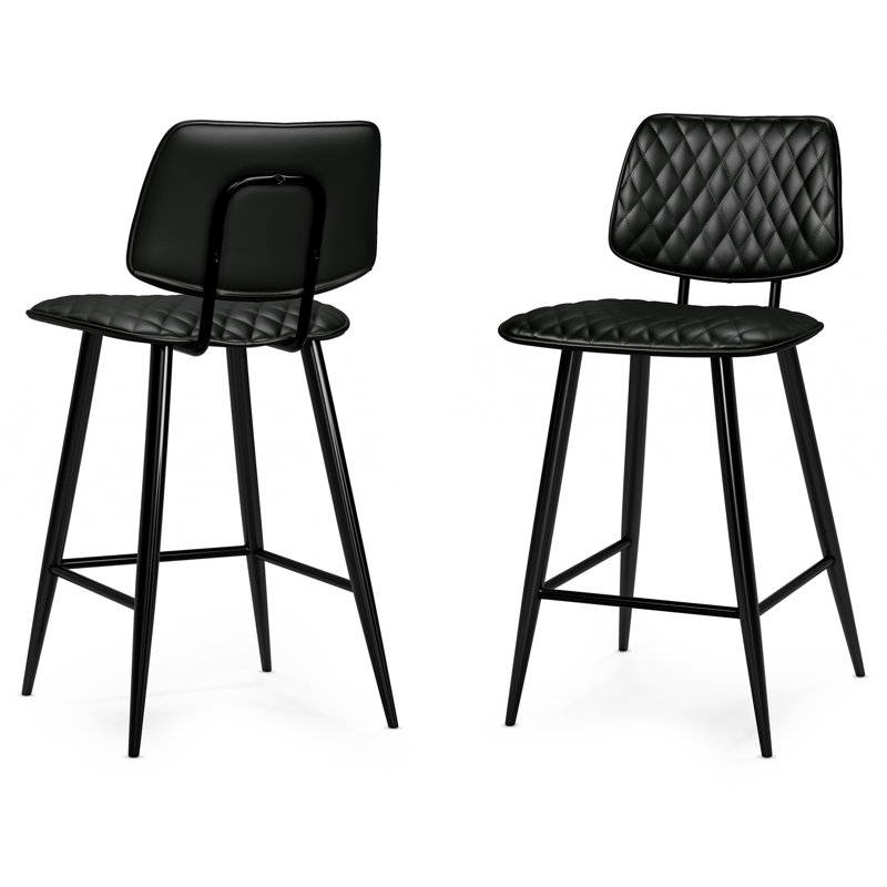 Tabouret de comptoir (ensemble de 2), Noir